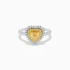 Effy Jewelry Canare 18K Two Tone Gold White u0026 Yellow Diamond Heart Ring | Rings