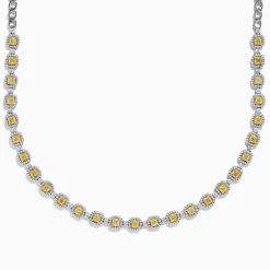 Effy Jewelry Canare 18K Two Tone Gold White and Yellow Diamond Necklace | Necklaces & Pendants