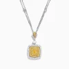 Effy Jewelry Canare 18K Two Tone Gold White and Yellow Diamond Pendant | Necklaces & Pendants
