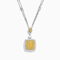 Effy Jewelry Canare 18K Two Tone Gold White and Yellow Diamond Pendant | Necklaces & Pendants