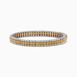 Effy Jewelry Canare 18K Two Tone Gold White u0026 Yellow Diamond Bracelet | Bracelets