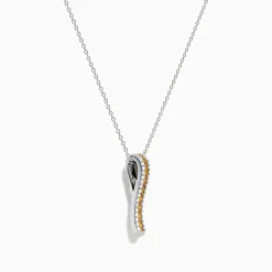 Effy Jewelry Canare 14K Two Tone Gold White and Yellow Diamond Pendant | Necklaces & Pendants