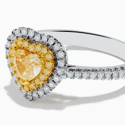 Effy Jewelry Canare 18K Two Tone Gold White u0026 Yellow Diamond Heart Ring | Rings