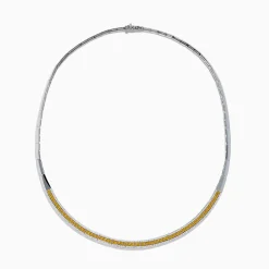 Effy Jewelry Canare 14K Two Tone Gold White and Yellow Diamond Necklace | Necklaces & Pendants