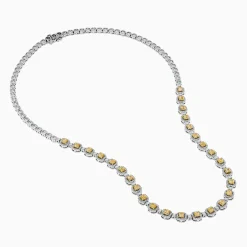 Effy Jewelry Canare 18K Two Tone Gold White and Yellow Diamond Necklace | Necklaces & Pendants