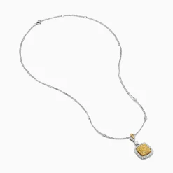 Effy Jewelry Canare 18K Two Tone Gold White and Yellow Diamond Pendant | Necklaces & Pendants