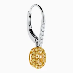Effy Jewelry Canare 18K Two Tone Gold White and Yellow Diamond Drop Earrings | Earrings