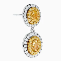 Effy Jewelry Canare 18K Two Tone Gold White u0026 Yellow Gold Earrings | Earrings