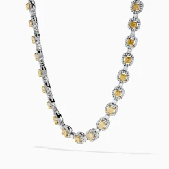 Effy Jewelry Canare 18K Two Tone Gold White and Yellow Diamond Necklace | Necklaces & Pendants