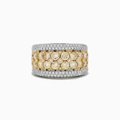 BH Multi Canare 14K Two Tone Gold Yellow Diamond Statement Ring 3.68 TCW | Rings