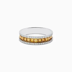 Effy Jewelry Canare 14K Two Tone Gold Yellow and White Diamond Ring, 0.58 TCW | Rings