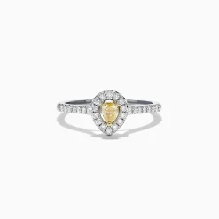 Effy Jewelry Canare 18K Two Tone Gold Yellow and White Diamond Ring, 0.36 TCW | Rings