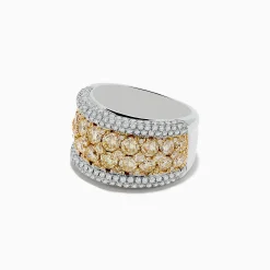 BH Multi Canare 14K Two Tone Gold Yellow Diamond Statement Ring 3.68 TCW | Rings