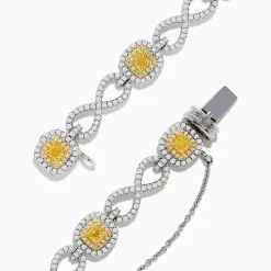 BH Multi Canare 14K Two Tone Gold Yellow and White Diamond Infinity Tennis Bracelet 3.34 TCW | Bracelets