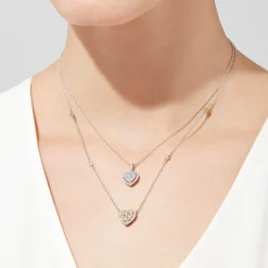 Effy Jewelry Canare 14K Two Tone Gold Yellow Diamond Heart Necklace, 0.71 TCW | Necklaces & Pendants