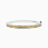 Effy Jewelry Canare` 14K Two Tone Yellow and White Diamond Bangle | Bracelets