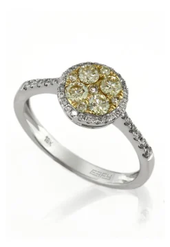 Effy Jewelry Canare 14K Two-Tone Gold Bouquet Yellow Diamond Ring, 0.74 TCW | Rings
