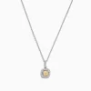 Effy Jewelry Canare 18K Two-Tone Gold Cushion Cut Yellow Diamond Pendant, 0.52 TCW | Necklaces & Pendants