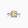Effy Jewelry Canare 18K Two-Tone Gold Cushion Cut Yellow Diamond Ring, 2.19 TCW | Rings