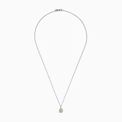 Effy Jewelry Canare 18K Two-Tone Gold Cushion Cut Yellow Diamond Pendant, 0.52 TCW | Necklaces & Pendants