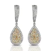 Effy Jewelry Canare 14K Two-Tone Gold Pear Shaped Yellow Diamond Drop Earrings, 2.07 TCW | Earrings