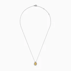 Effy Jewelry Canare 14K Two-Tone Gold Pear Shaped Yellow Diamond Pendant | Necklaces & Pendants