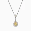 Effy Jewelry Canare 18K Two-Tone Gold Yellow and White Diamond Pendant, 0.74 TCW | Necklaces & Pendants