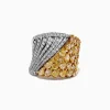 Effy Jewelry Canare 14K Two-Tone Gold Yellow and White Diamond Statement Ring 3.03 TCW | Rings