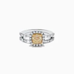 Effy Jewelry Canare 14K Two-Tone Gold Yellow Diamond Ring Set | Rings