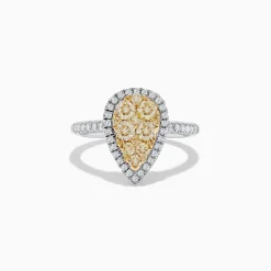 Effy Jewelry Canare 14K Two-Tone Gold Yellow and White Diamond Ring | Rings