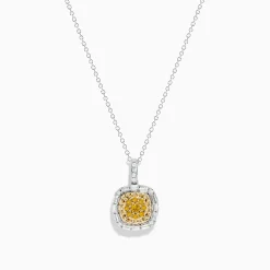 Effy Jewelry Canare 14K Two-Tone Gold Yellow and White Diamond Pendant | Necklaces & Pendants
