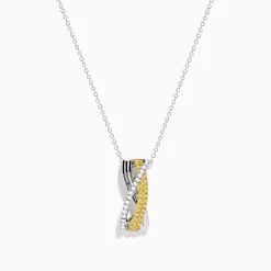 Effy Jewelry Canare 14K Two-Tone Gold Yellow and White Diamond Pendant | Necklaces & Pendants
