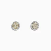 Effy Jewelry Canare 14K Two-Tone Gold Yellow and White Diamond Earrings, 1.08 TCW | Earrings