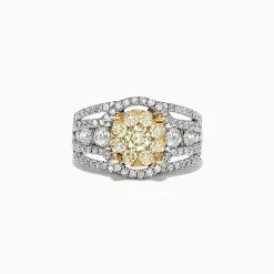 Effy Jewelry Canare 14K Two-Tone Gold Yellow and White Diamond Ring, 2.16 TCW | Rings