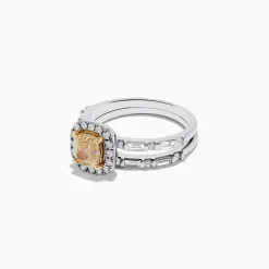 Effy Jewelry Canare 14K Two-Tone Gold Yellow Diamond Ring Set | Rings