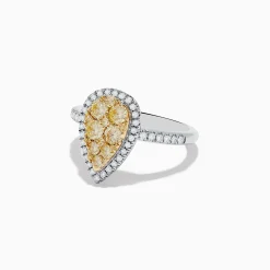 Effy Jewelry Canare 14K Two-Tone Gold Yellow and White Diamond Ring | Rings