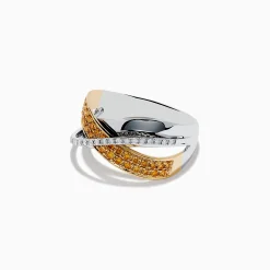 Effy Jewelry Canare 14K Two-Tone Gold Yellow and White Diamond Ring, 0.44 TCW | Rings