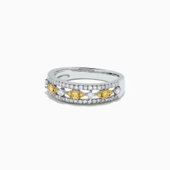 BH Multi Canare 14K White Gold Yellow and White Diamond Ring, 0.42 TCW | Rings