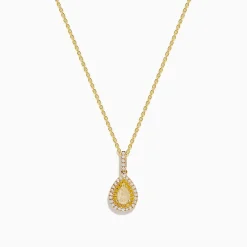 Effy Jewelry Canare' 14K Yellow Gold White and Yellow Diamond Pendant | Necklaces & Pendants