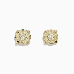 BH Multi Canare 14K Yellow Gold Yellow Diamond Bouquet Earrings, 1.41 TCW | Earrings