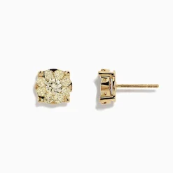 BH Multi Canare 14K Yellow Gold Yellow Diamond Bouquet Earrings, 1.41 TCW | Earrings