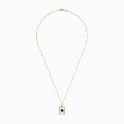 Effy Jewelry Casino 14K Yellow Gold Diamond and Sapphire Spade Card Pendant | Necklaces & Pendants
