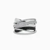 Effy Jewelry Caviar 14K White Gold White and Black Diamond Crossover Ring | Rings
