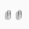 Effy Jewelry Classique 14K White Gold 1/2" Diamond Hoop Earrings 1.01 TCW | Earrings