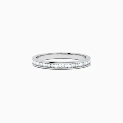 effyjewelry.com Classique 14K White Gold Channel Set Diamond Stacking Band, 0.44 TCW | Rings