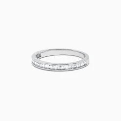effyjewelry.com Classique 14K White Gold Channel Set Diamond Stacking Band, 0.44 TCW | Rings