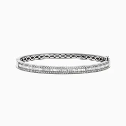 Effy Jewelry Classique 14K White Gold Diamond Bangle 1.22 TCW | Bracelets
