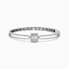 BH Multi Classique 14K White Gold Diamond Bangle 0.93 TCW | Bracelets