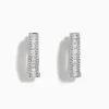 Effy Jewelry Classique 14K White Gold Diamond 3/4" Hoop Earrings, 0.94 TCW | Earrings