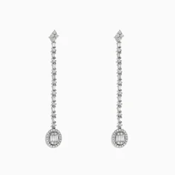 BH Multi Classique 14K White Gold Diamond Drop Earrings, 0.72 TCW | Earrings